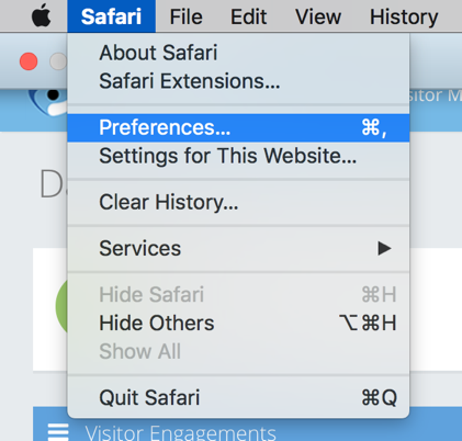 Confirm Velaro notifications are enabled in Safari preferences.