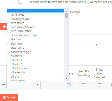 Selecting Salesforce record fields to be mapped
